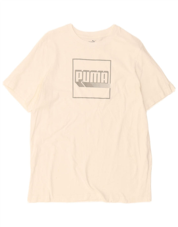 Puma T-Shirt Graphique Homme Blanc Taille L