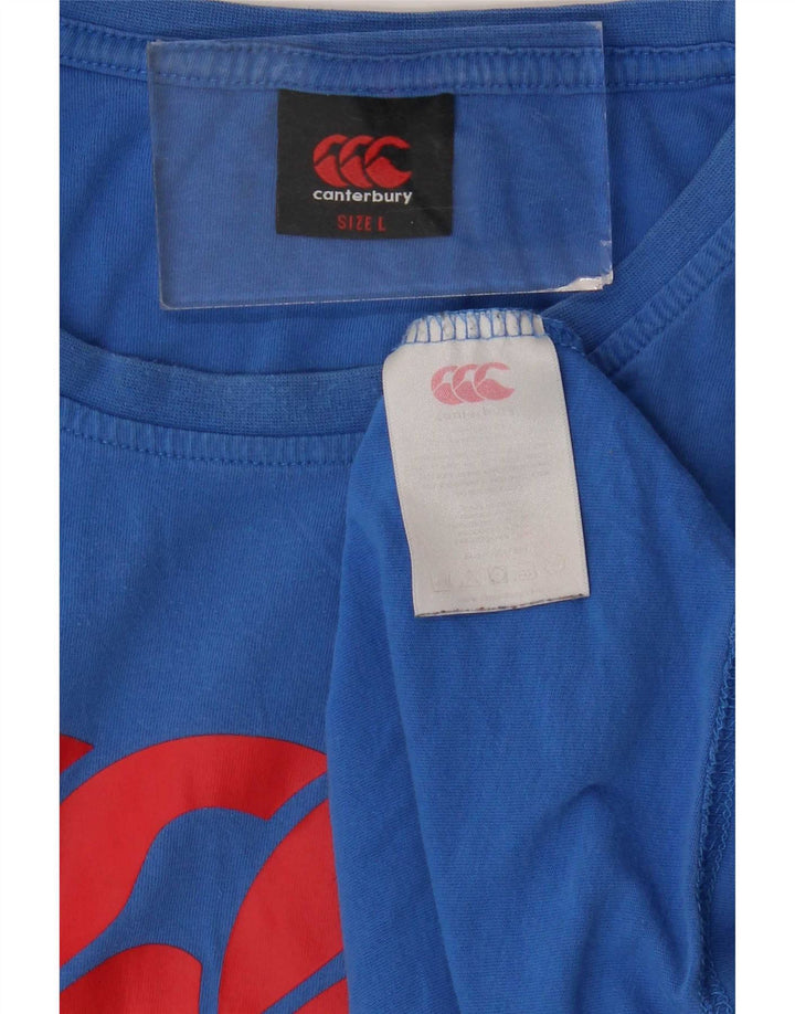 Canterbury T-Shirt Graphique Homme Grand Bleu Coton