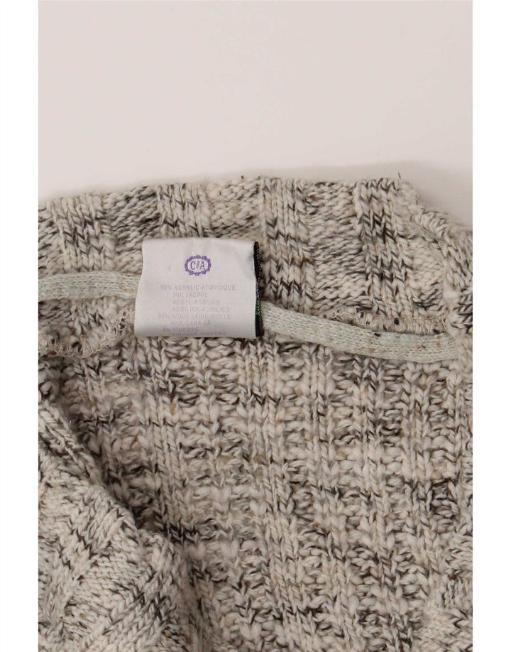 C&A Pull New Fast Col V Homme Gris Moyen Acrylique Moucheté
