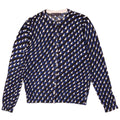 Marks & Spencer Pull cardigan court pour femme UK 14 Bleu moyen géométrique