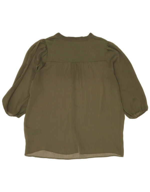 Marks & Spencer Chemisier transparent pour femme UK 14 Large Kaki