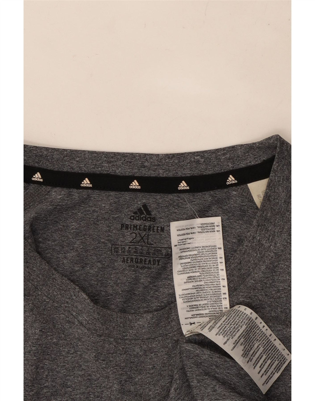 ADIDAS Hommes Aeroready T-Shirt Haut 2XL Gris Polyester