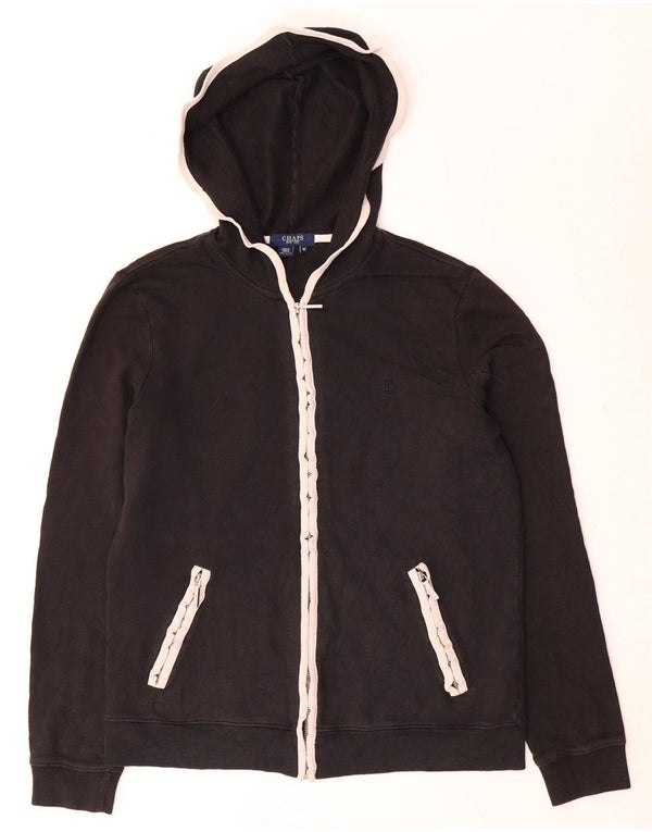Chaps Pull à capuche zippé pour femme UK 44 Noir moyen