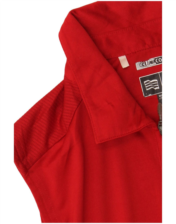 Adidas Polo sans manches Climacool pour femme UK 12 Rouge moyen Polyester