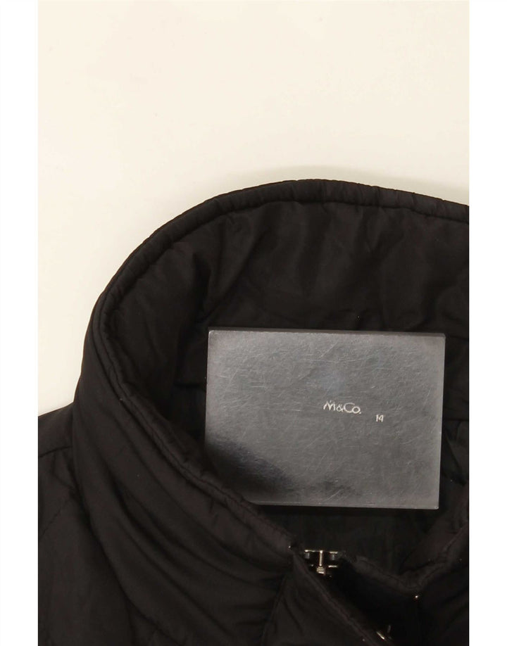 M&Co Manteau matelassé pour femme UK 14 Large Noir