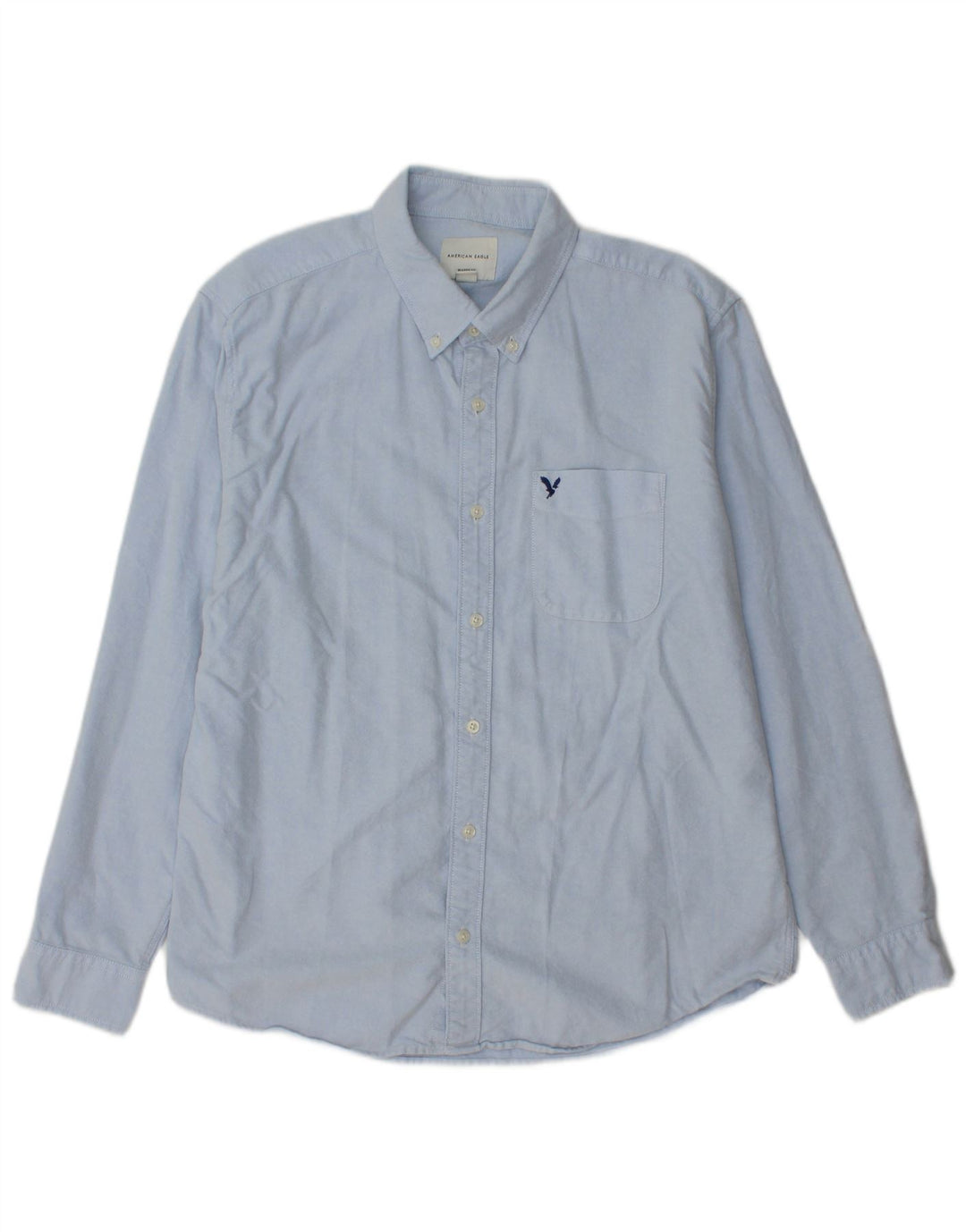 AMERICAN EAGLE Chemise coupe classique pour homme en coton bleu moyen