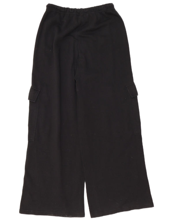 Zara Pantalon de survêtement cargo coupe ample pour femme UK 12 Noir moyen