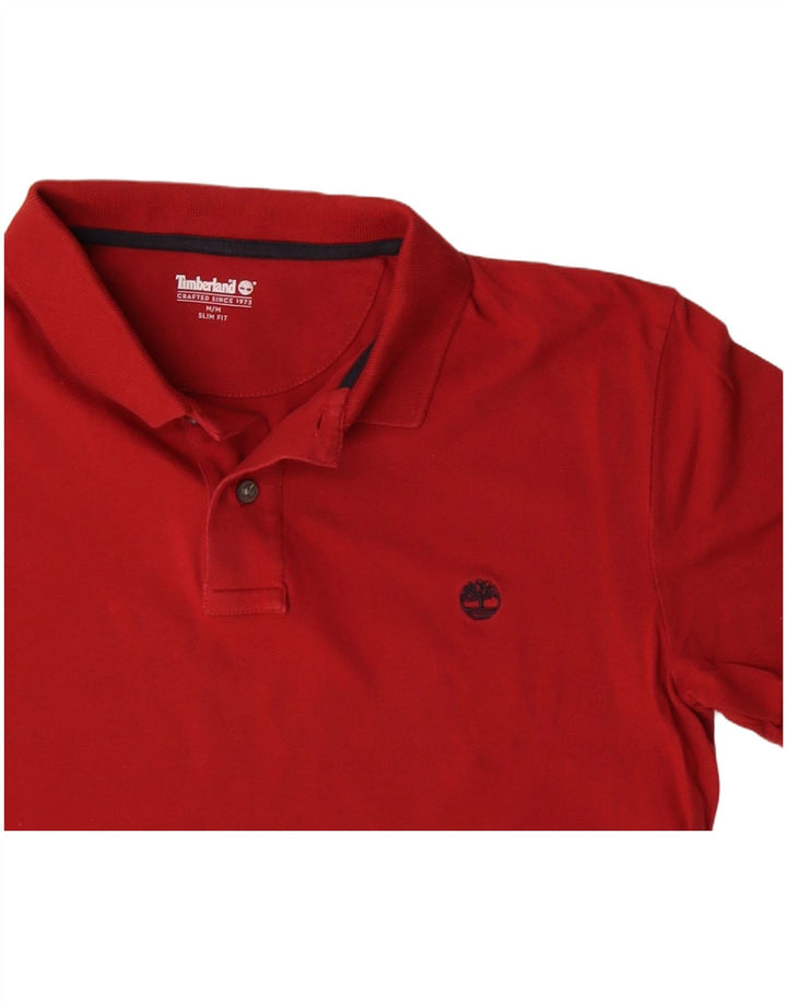TIMBERLAND Polo Slim Fit Homme Rouge Moyen Coton