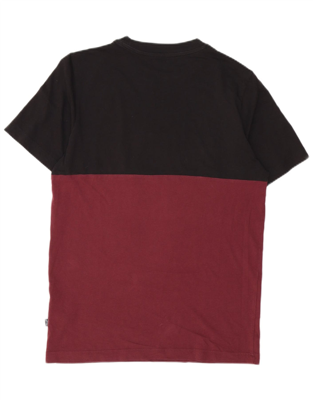 Puma T-Shirt Graphique Haut Petit Homme Bordeaux Colorblock Cotton