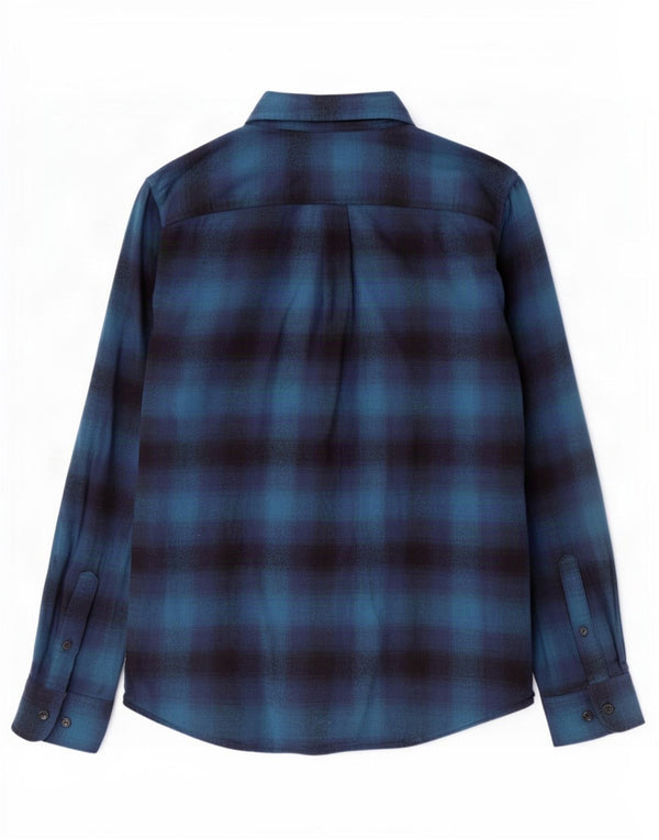 Chaps Chemise Flanelle Homme Bleu Moyen Plaid Coton