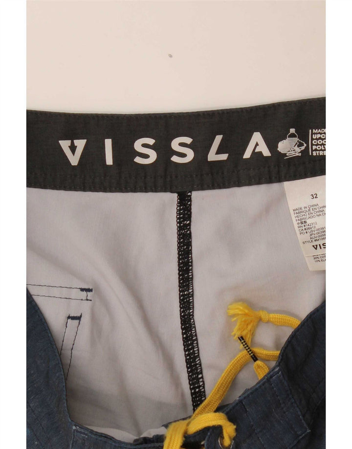 Vissla Short de Bain Homme Moyen Rayé Multicolore Coton Plage