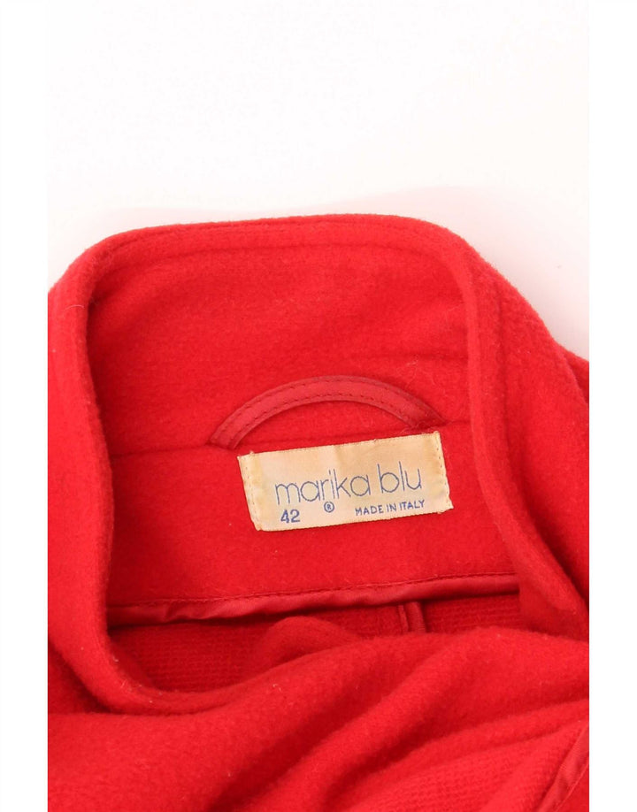 Marika Blu Manteau portefeuille militaire coupe ample pour femme IT 42 Rouge moyen Designer