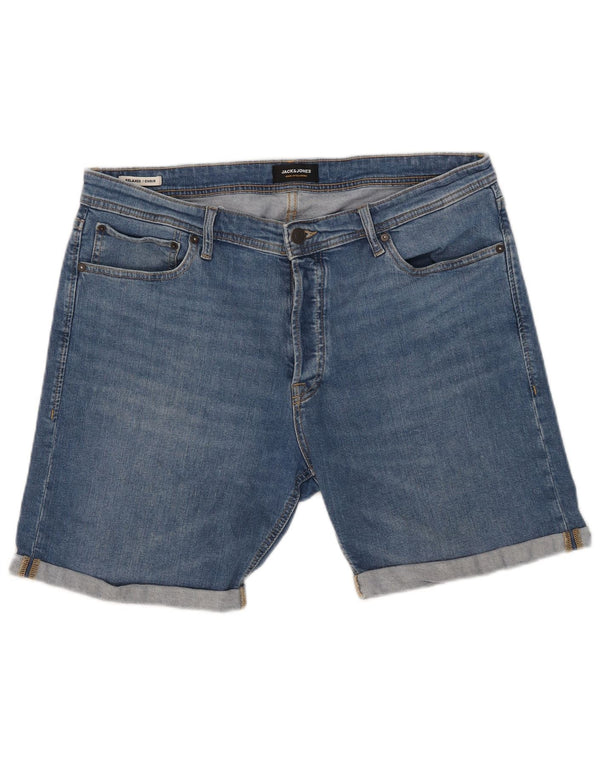Jack & Jones Short en Jean Coupe Relax Chris Homme XL W38 Bleu Coton