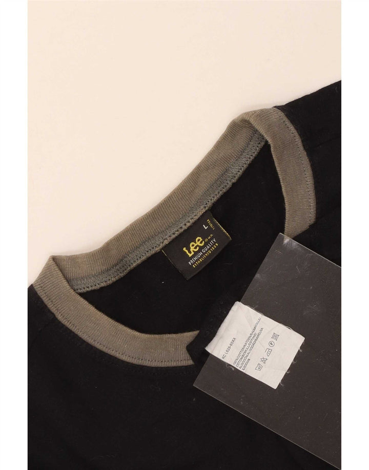 Lee T-Shirt Homme Haut Large Coton Noir