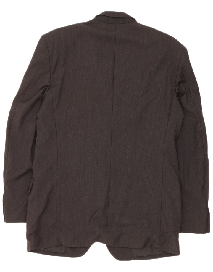 Trussardi Veste Blazer 2 Boutons IT 48 Laine Vierge Noir Moyen Homme