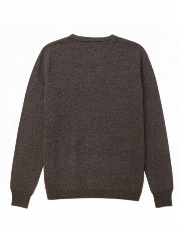 Massimo Dutti Pull col en V pour femme UK 16 Grand Gris Argyle/Diamant