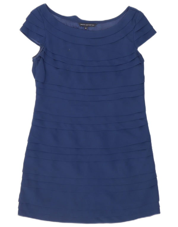 French Connection Robe fourreau pour femme UK 10 Petit Bleu Polyester