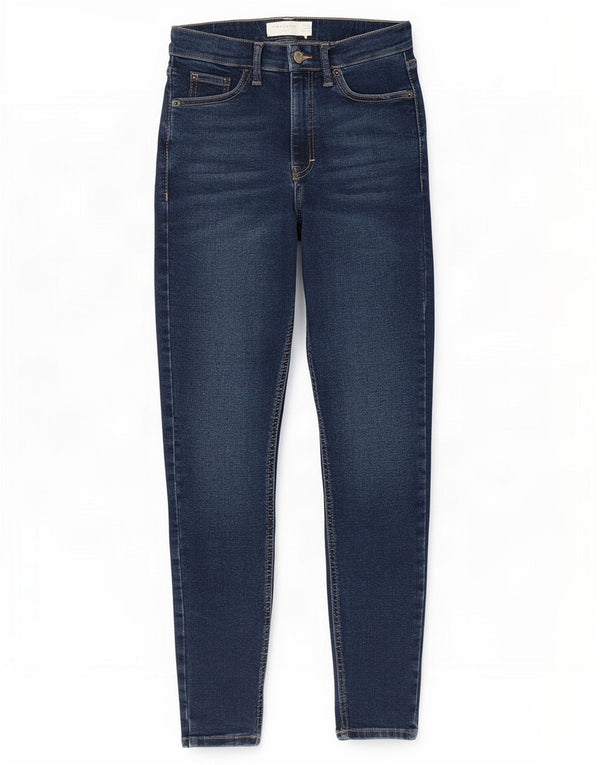 Topshop Femme Jamie Skinny Jeans W26 L30 Bleu Marine Polyester
