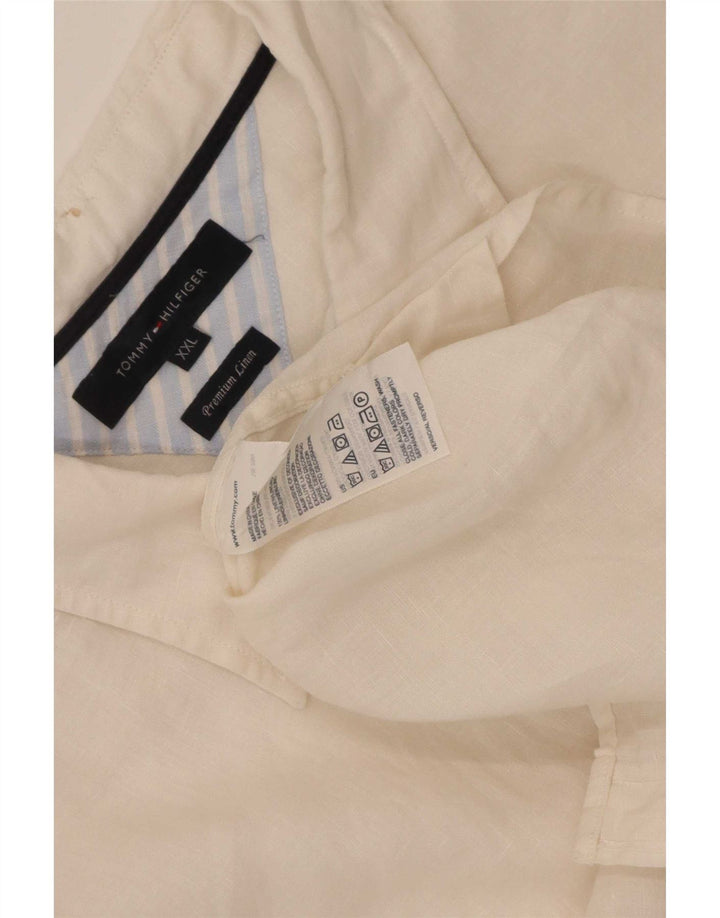 Tommy Hilfiger Chemise Homme 2XL Lin Blanc