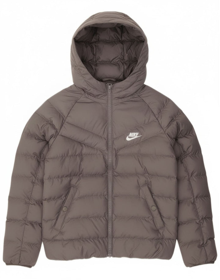 Veste matelassée à capuche Nike garçon 10-11 ans gris moyen polyester