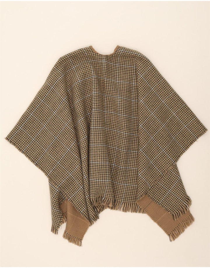 Only Manteau Cape Réversible Femme Taille Unique Beige Carreaux