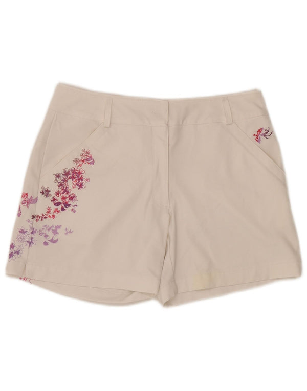 Nike Short chino de golf graphique pour femme Petit W28 Blanc Floral Polyester