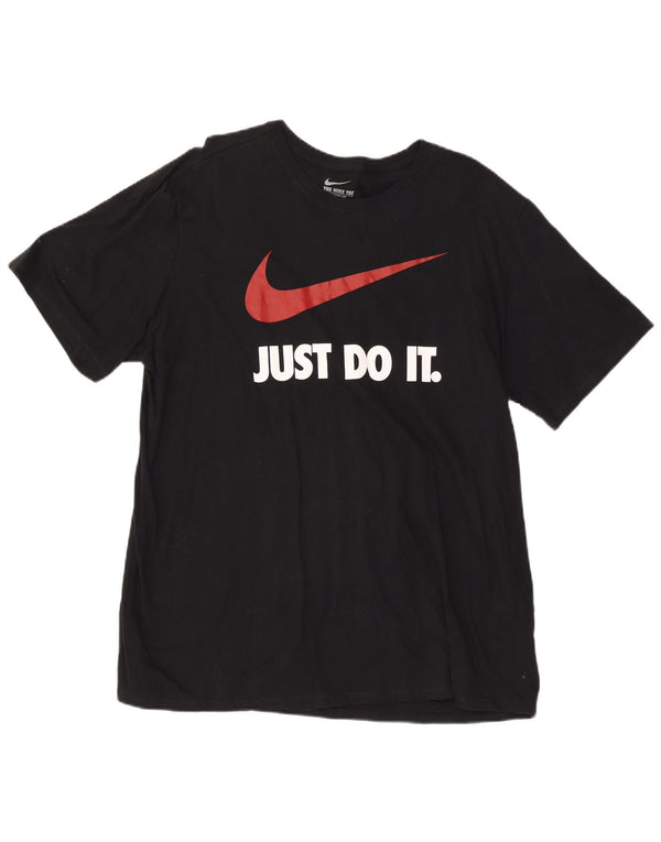 Nike T-shirt graphique coupe athlétique pour homme en coton noir 2XL