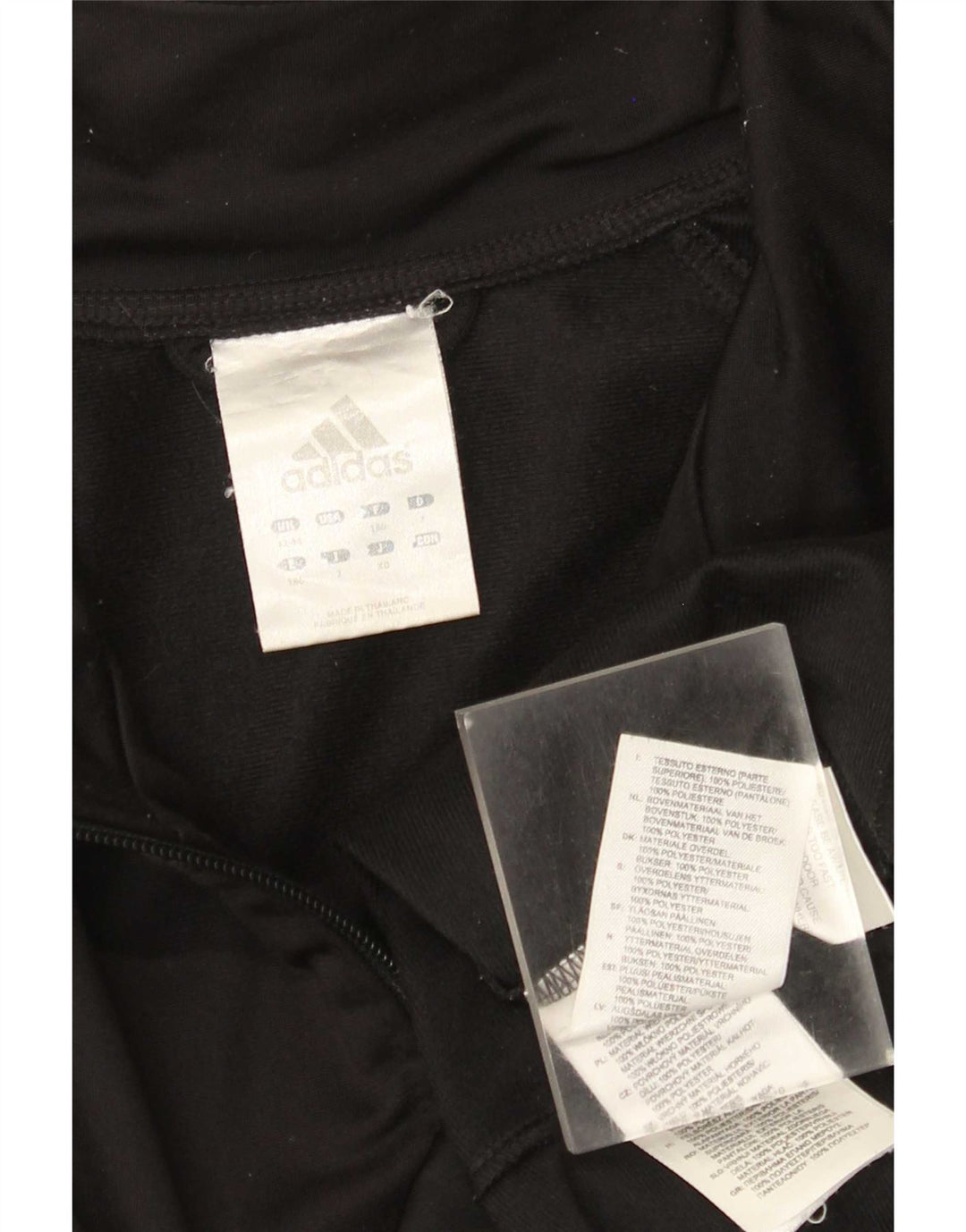 Adidas Veste de survêtement pour homme UK 42/44 Large Noir Colourblock Polyester