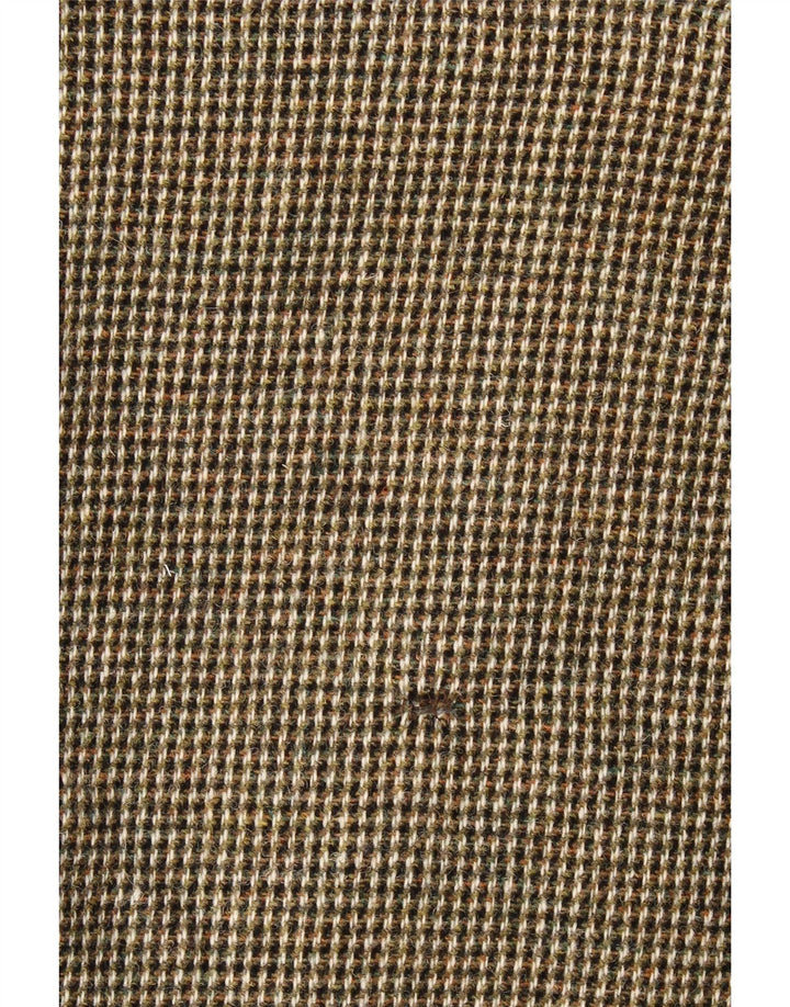 Harris Tweed Veste Blazer 3 Boutons pour Homme UK 40 Grand Carreau Marron Laine Vierge