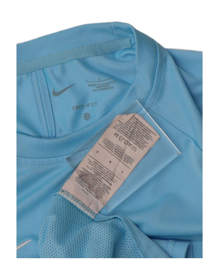 NIKE T-shirt Dri Fit pour hommes en polyester color block grand bleu
