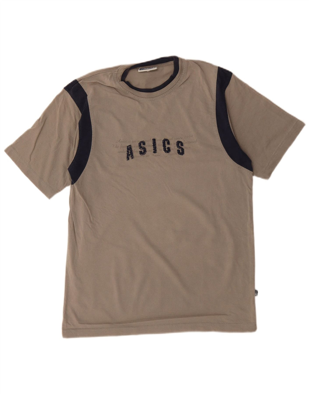 Asics T-Shirt Graphique Homme Petit Gris Colorblock Cotton