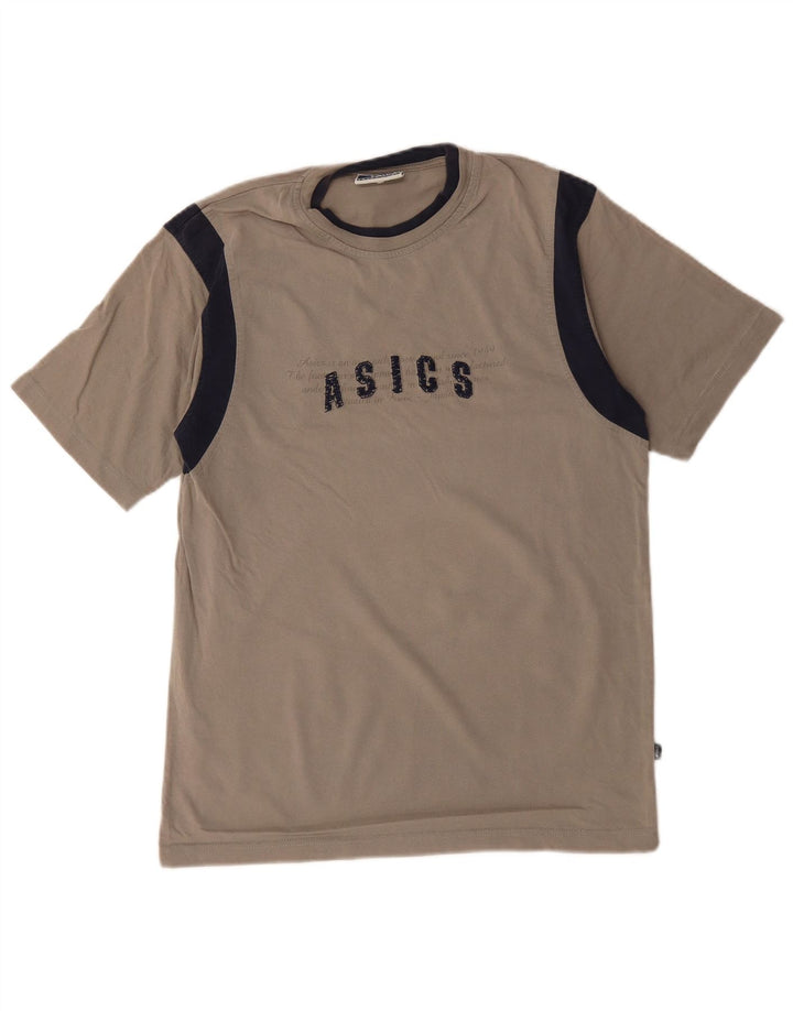 Asics T-Shirt Graphique Homme Petit Gris Colorblock Cotton