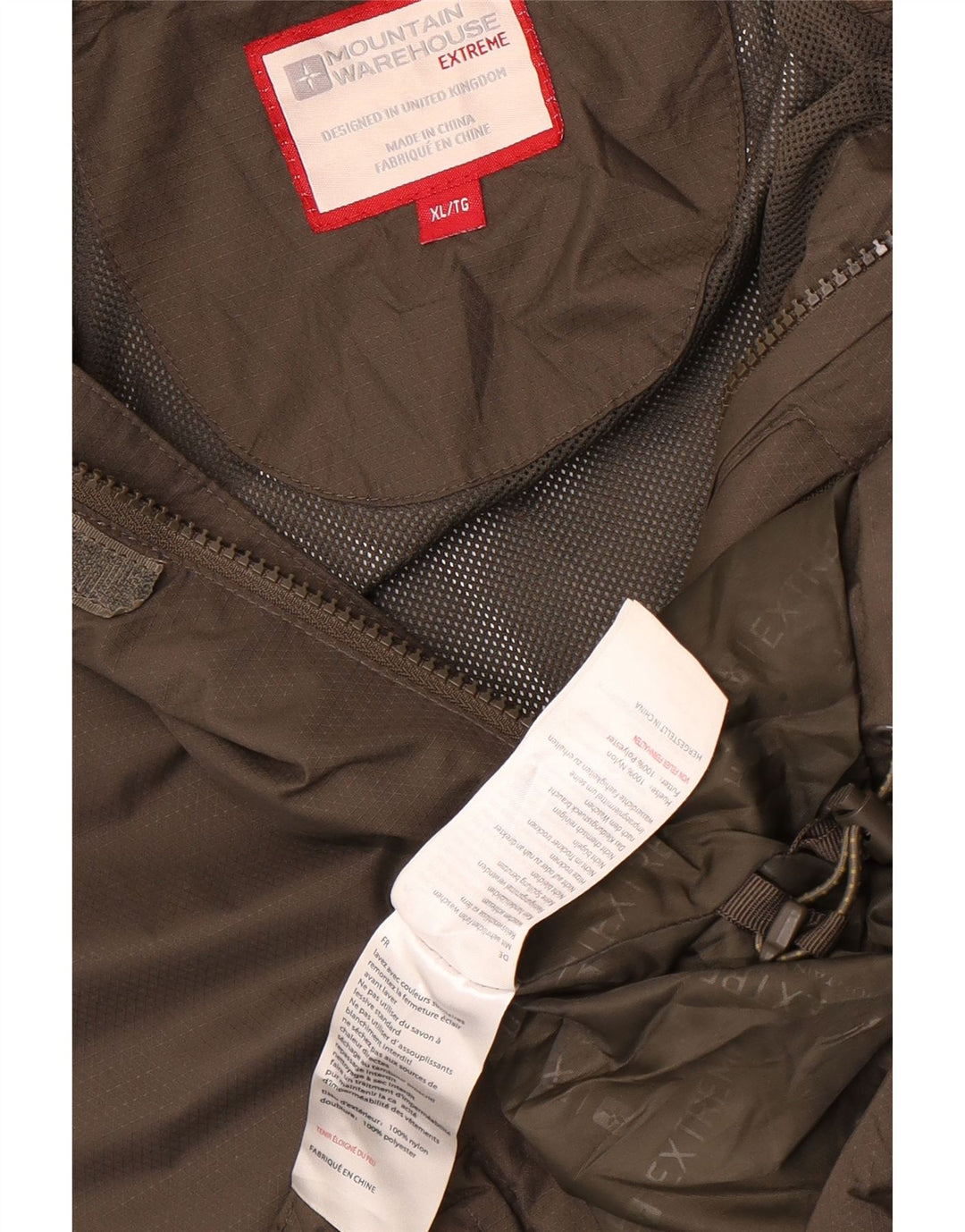 Mountain Warehouse Veste de Pluie Homme UK 42 XL Kaki Nylon