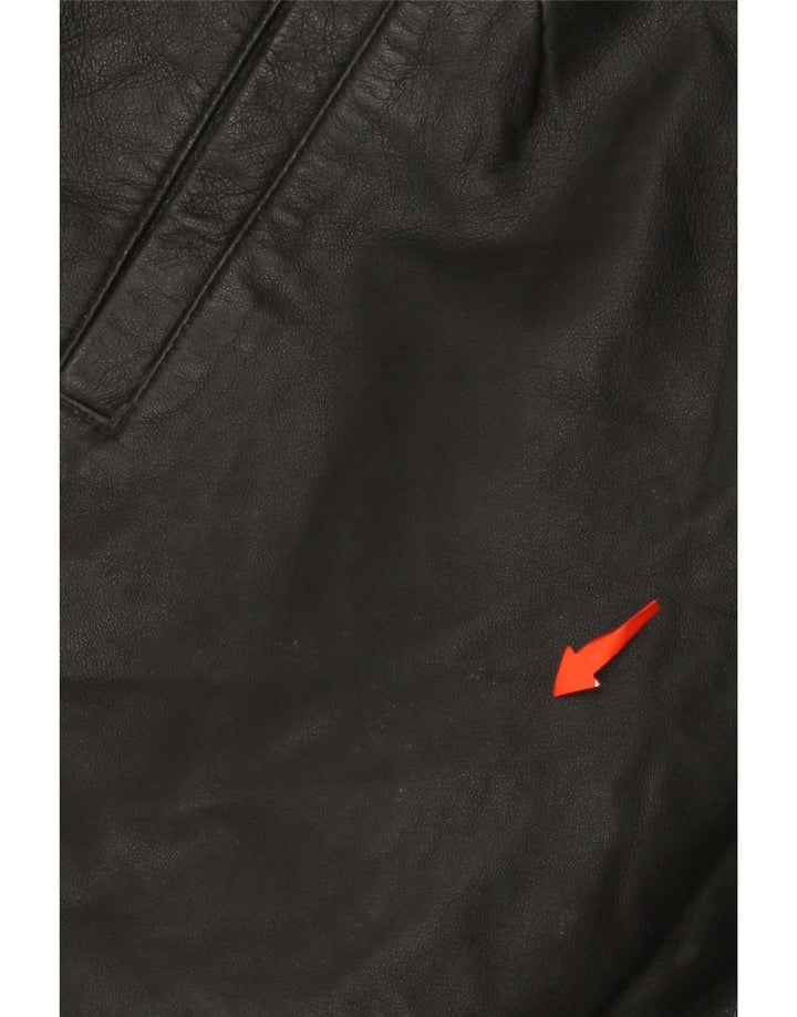 MISS JOY Short en cuir taille haute pour femme EU 38 Medium W25 Cuir noir