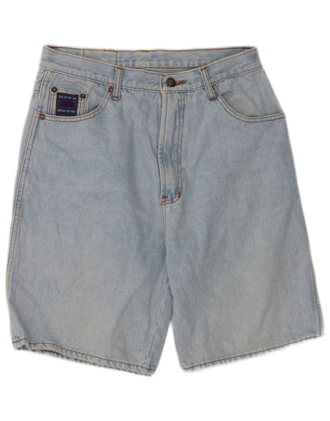 VINTAGE Short en jean femme W29 coton bleu moyen