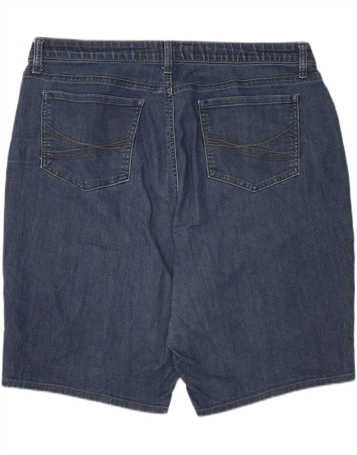 LEE Short en jean taille haute Riders pour femme US 20 3XL W40 Bleu Coton