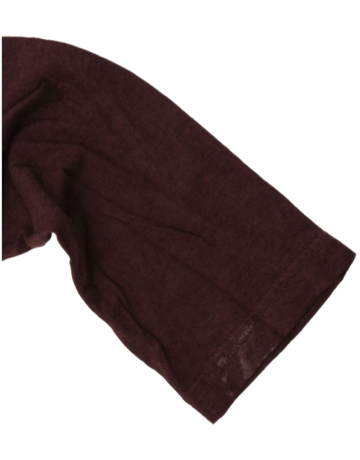 Armani Jeans Haut court à manches longues pour femme IT 44 Viscose bordeaux moyen