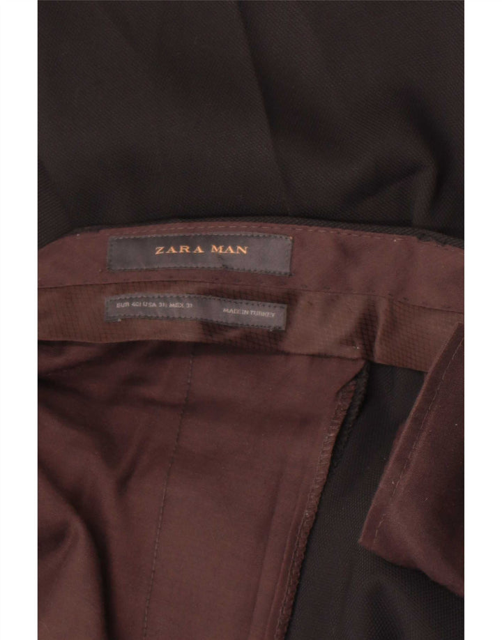 Zara Pantalon Chino Slim Homme EU 40 Medium W31 L32 Noir