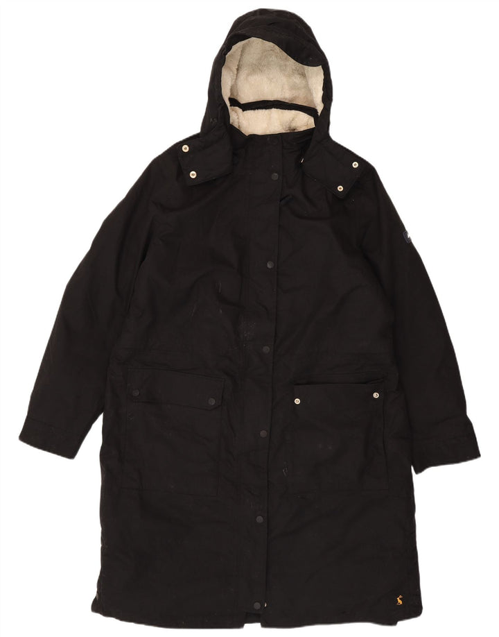 Joules Parka à capuche pour femme UK 18 XL Noir Polyester