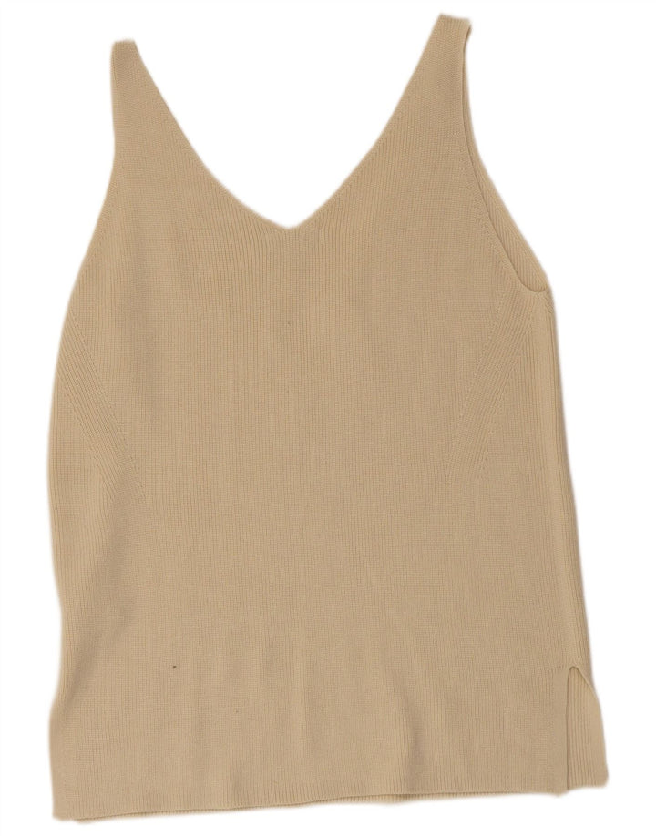 Marks & Spencer Débardeur pour femme UK 14 Large Beige Coton