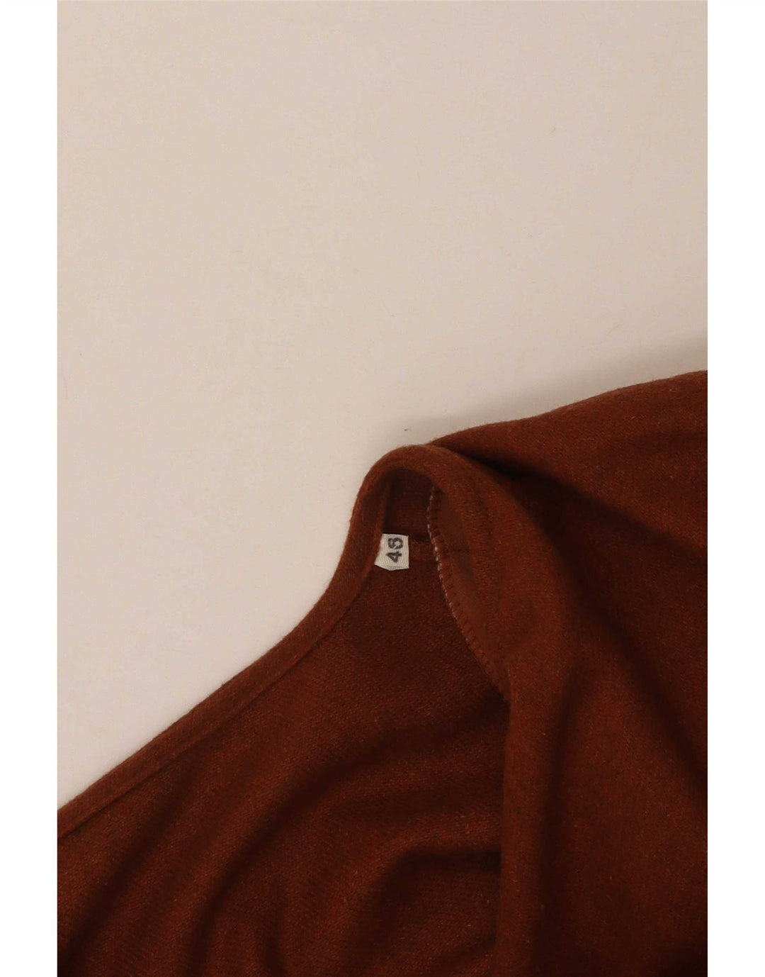 Robe portefeuille à manches longues vintage pour femmes IT 46 Grand Marron