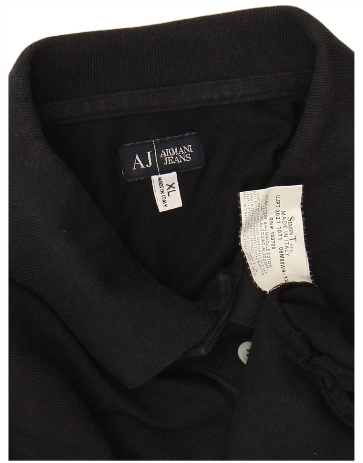 ARMANI JEANS Polo Homme XL Noir Coton