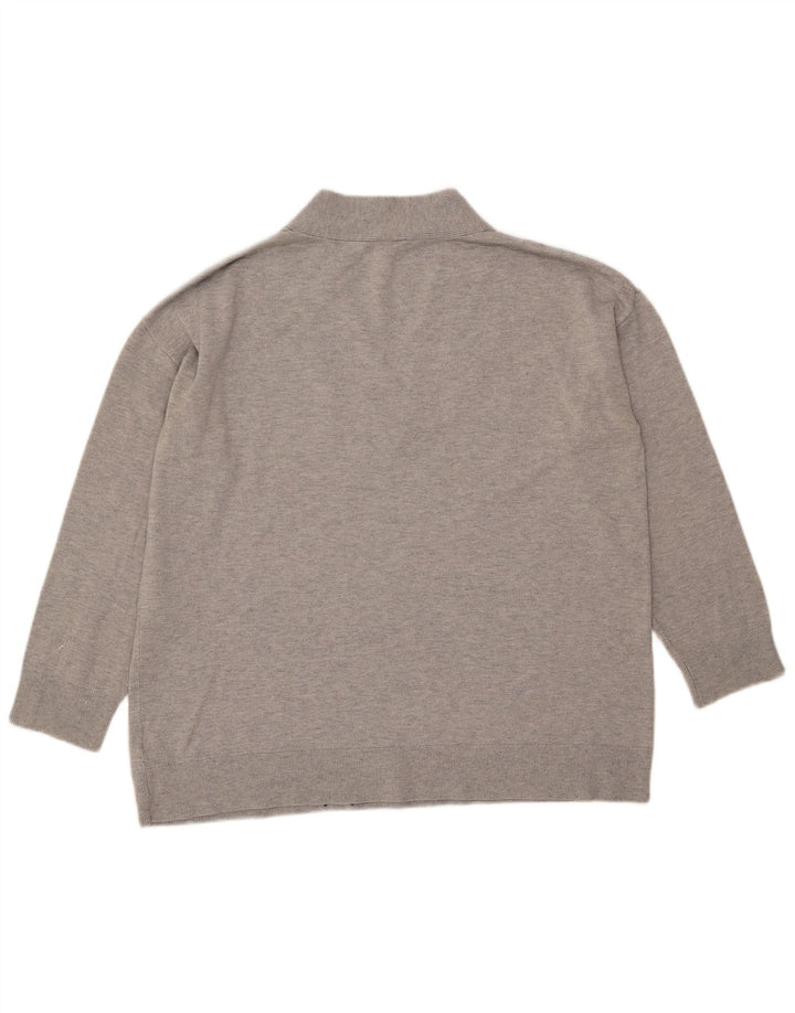 Gap Pull surdimensionné à col en V pour femme UK 16 Large Gris Moucheté