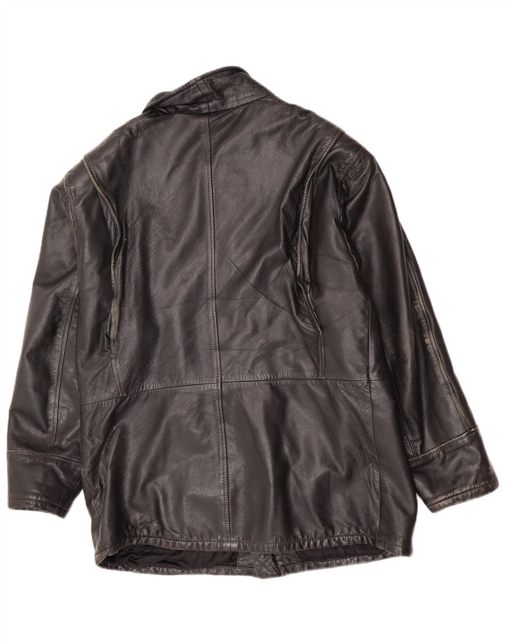 veste en cuir homme vintage UK 40 Grand Noir