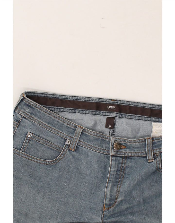 ARMANI Womens Crop Straight Jeans W30 L25 Blue Cotton Vintage Armani and Second-Hand Armani from Messina Hembry 