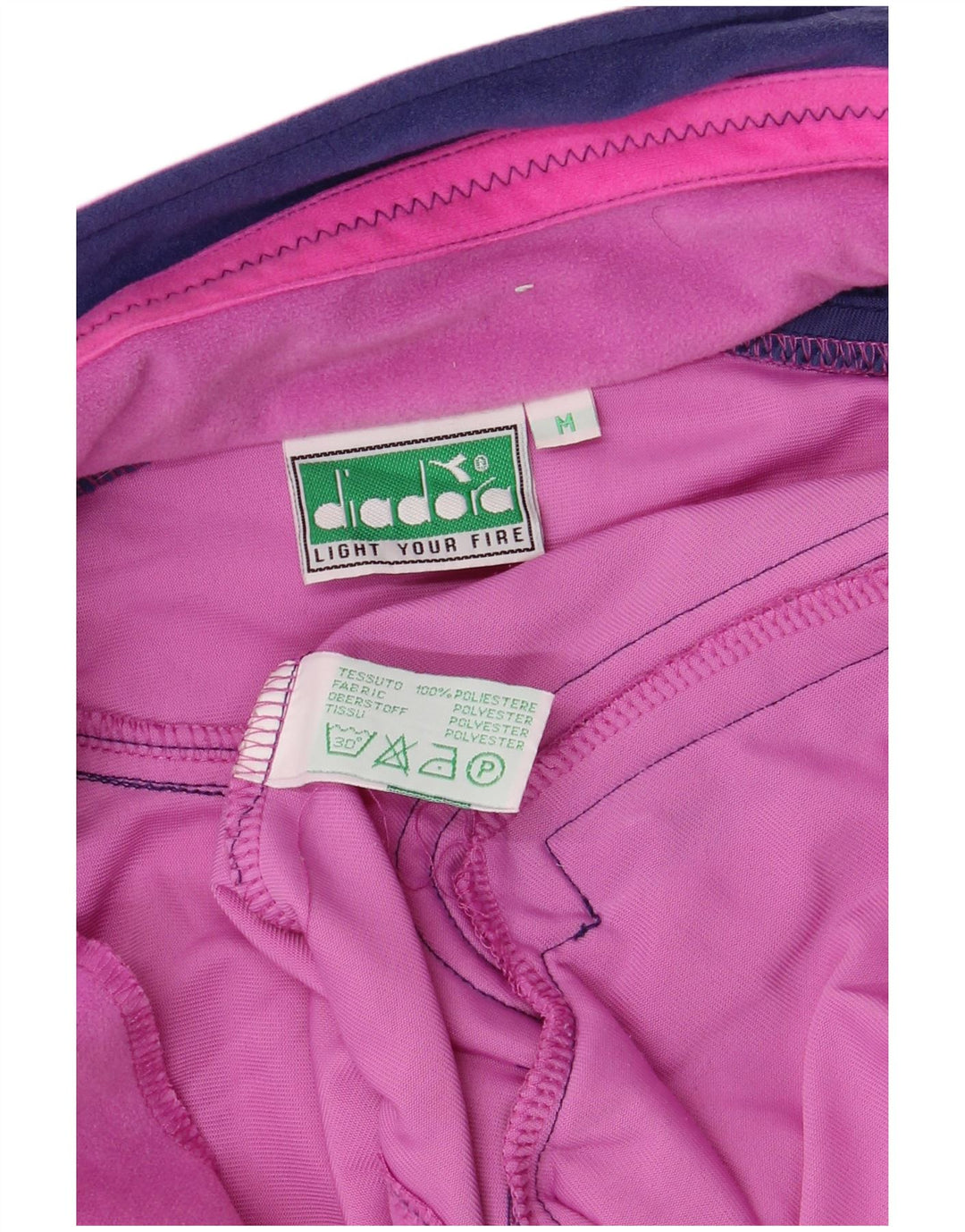 DIADORA Veste polaire graphique pour femme UK 14 Rose moyen Colourblock