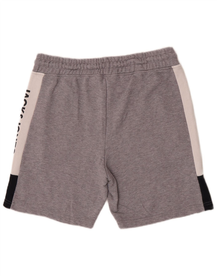 Jack & Jones Short de Sport Graphique Homme Gris Moyen Coton Colorblock