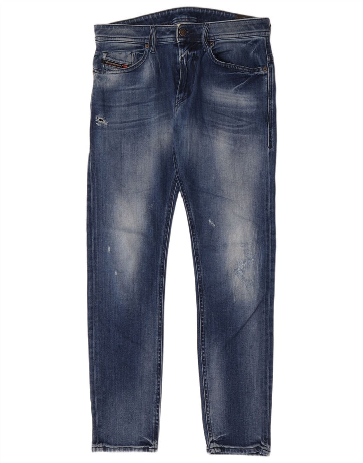 Diesel Jean slim vieilli W30 L32 en coton bleu pour homme