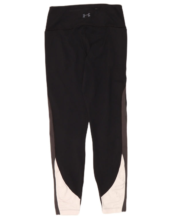 Under Armour Leggings Femme UK 10 Small Noir Colorblock Polyester