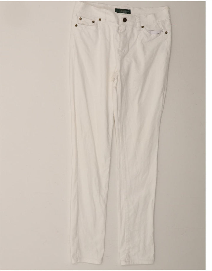 RALPH LAUREN Womens Slim Jeans US 6 Medium W30 L31 White Cotton Vintage Ralph Lauren and Second-Hand Ralph Lauren from Messina Hembry 